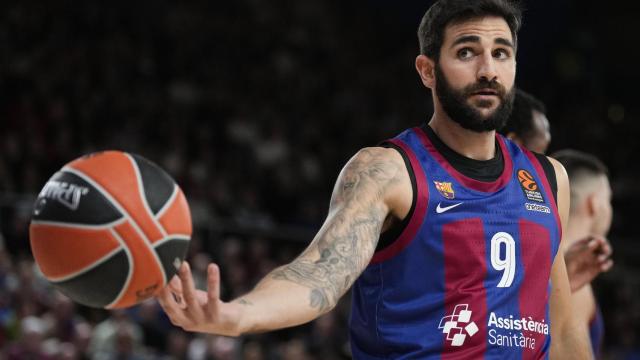 Ricky Rubio, durante el encuentro frente a Mónaco