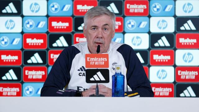 Carlo Ancelotti, en rueda de prensa.