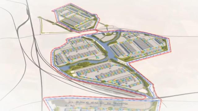 Plano del puerto seco de Antequera.