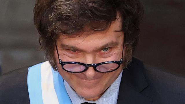 Javier Milei durante su intervención en el Parlamento argentino en la sesión de apertura de la 142ª legislatura.