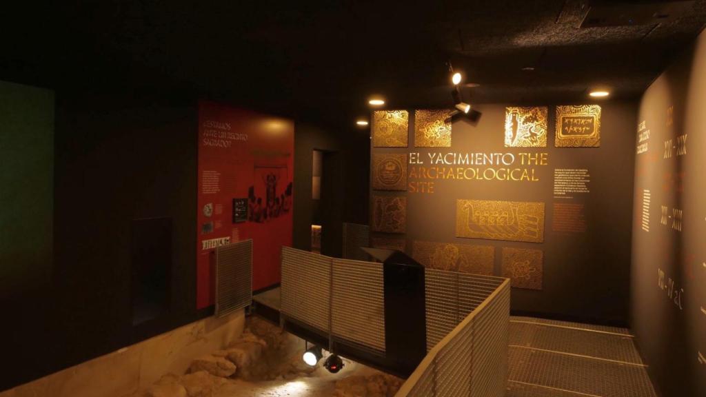 Interior del centro de interpretación de Nueva Gadeira.