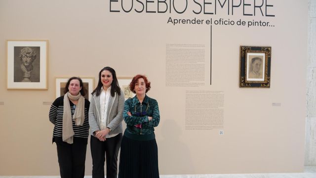 Tébar, Beldjilali y Castells, en la presentación de este lunes en el MACA.