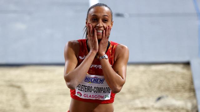 Ana Peleteiro, tras conseguir el bronce en el Mundial.