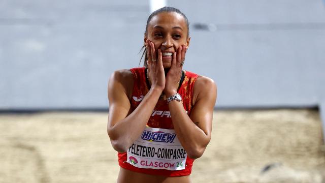 Ana Peleteiro, tras conseguir el bronce en el Mundial.