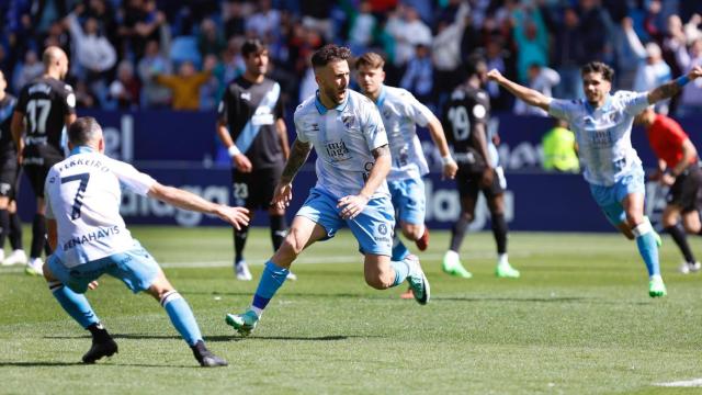 Imagen del partido del Málaga contra el Ibiza.