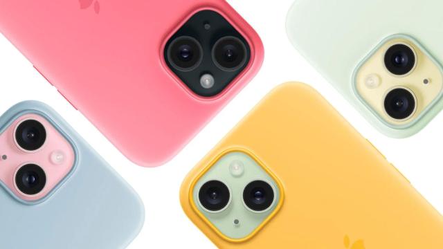 Fotomontaje con las carcasas de colores recientemente presentadas.