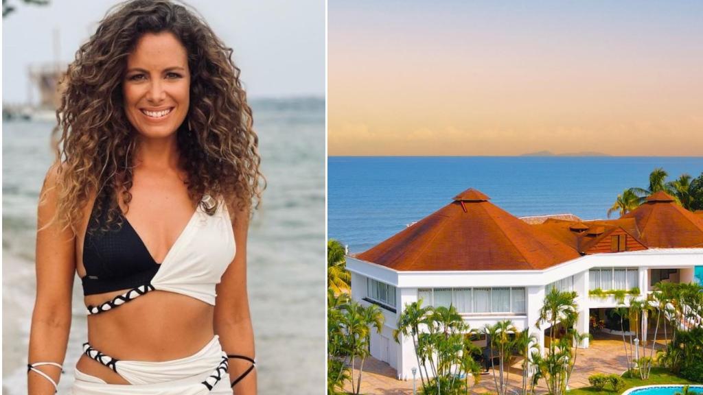 A la izquierda, la presentadora de 'Supervivientes', Laura Madrueño. A la derecha, imagen del hotel donde se alojará el equipo.