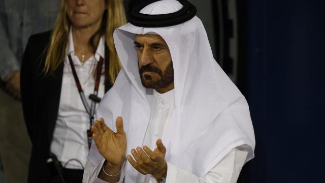 El presidente de la FIA, Mohammed Ben Sulayem, durante el GP de Baréin.