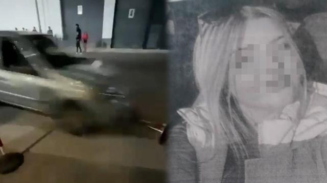 El Renault Clio del conductor homicida, junto a una imagen de la difunta Marta que figura en la campaña de recogida de firmas.