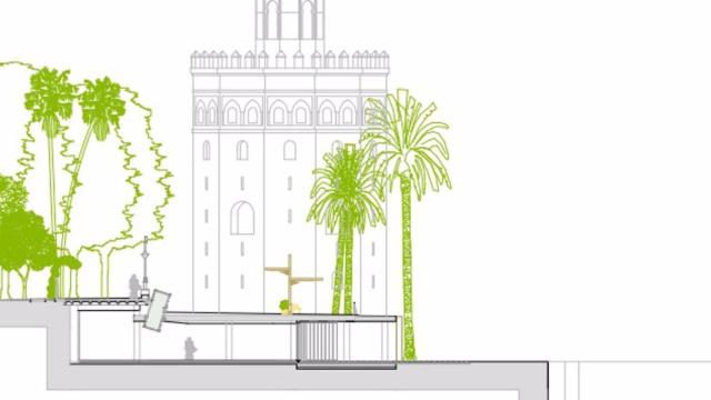 Así serán los toldos que cubran Marqués de Contadero este verano: color claro y estructura redonda