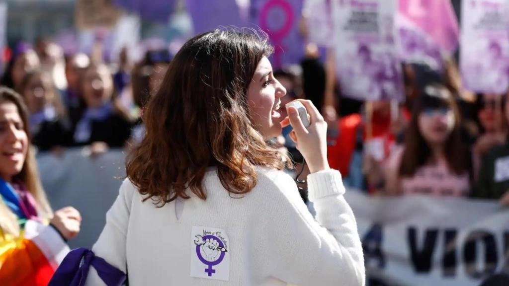 Detalle de una manifestación del 8M.