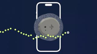 Stelo Glucose Biosensor System en un fotomontaje.