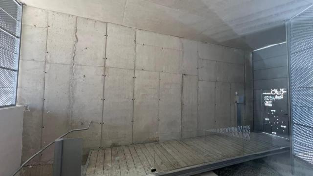 Entrada al refugio antiaéreo de la Guerra Civil.