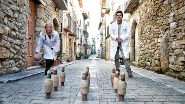 Imagen de archivo de una campaña del Colegio de Médicos de Huesca para reivindicar la medicina rural.