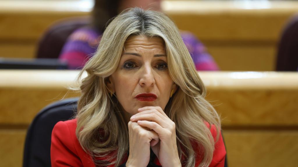 Yolanda Díaz, durante una sesión de control al Gobierno.