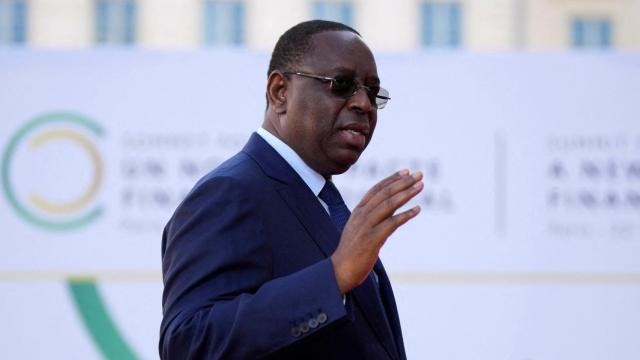El presidente senegalés, Macky Sall, en el New Global Financial Pact Summit.