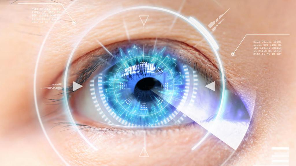 Concepto de un ojo inteligente.