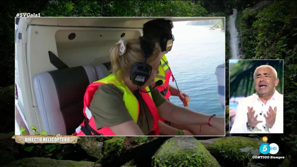 Carmen Borrego y Jorge Javier Vázquez en 'Supervivientes'.