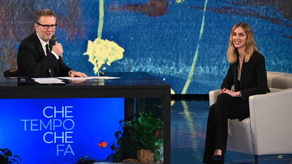 Fabio Fazio y Chiara Ferragni en 'Che tempo che fa'.