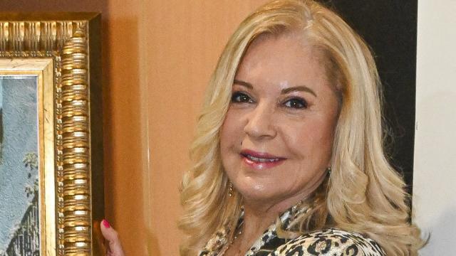 La 'vedette' Bárbara Rey en su último acto público, este jueves, 7 de marzo, en Marbella.