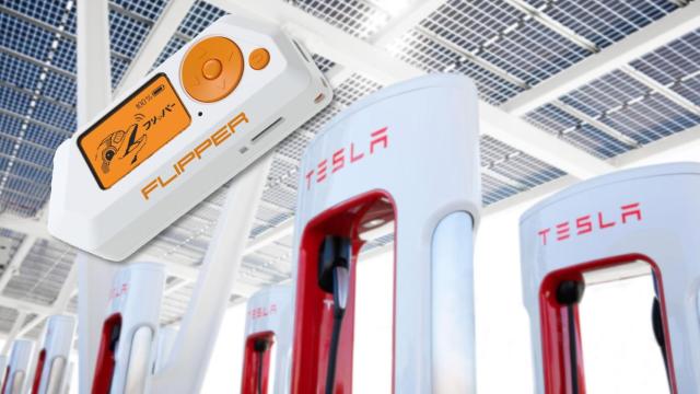 Montaje de Flipper Zero con supercargadores de Tesla