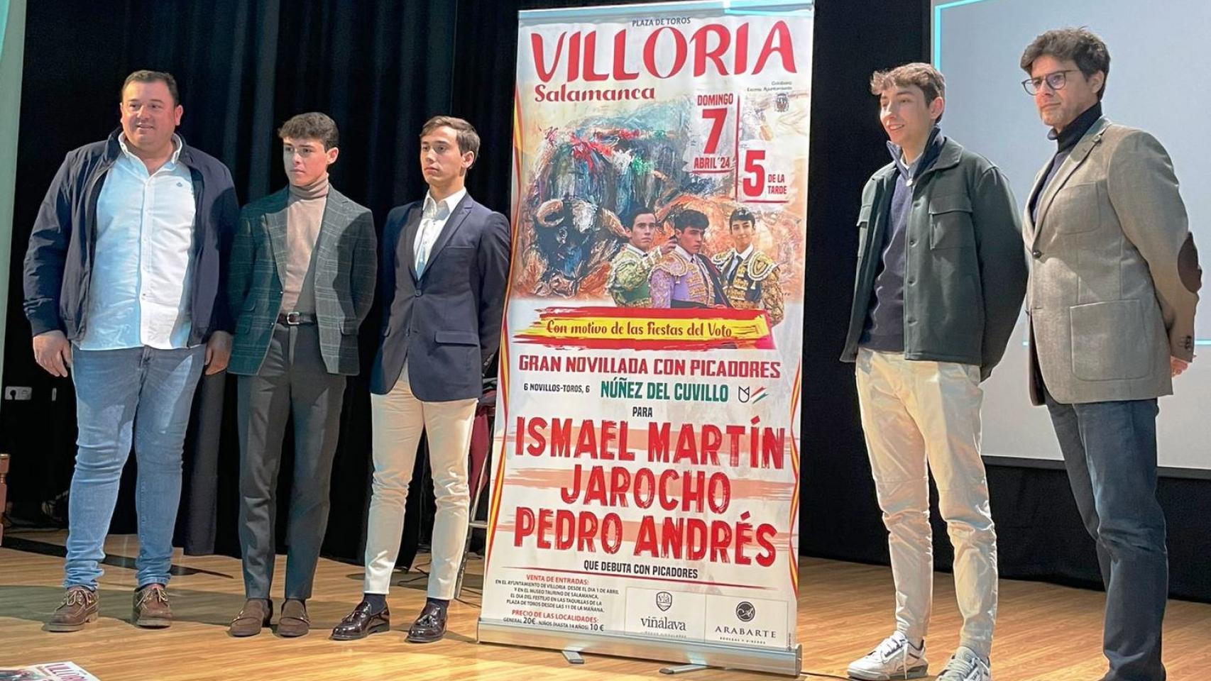 Presentación de la novillada en Villoria.