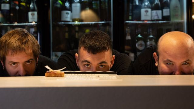 El pintxo español del restaurante Baserriberri.