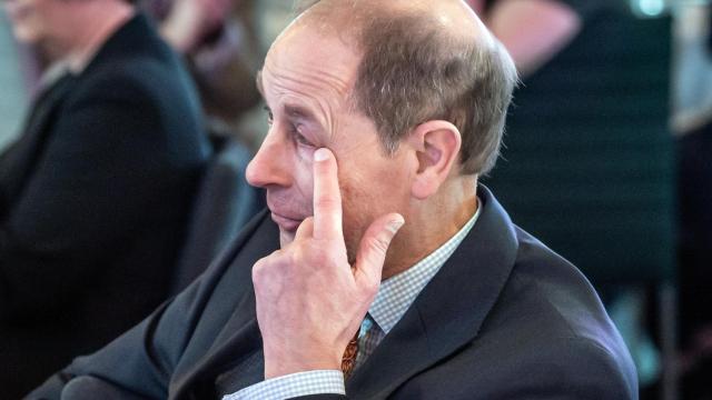 El príncipe Eduardo, visiblemente emocionado, este pasado 8 de marzo.