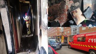 Incendio en la calle Hiniesta