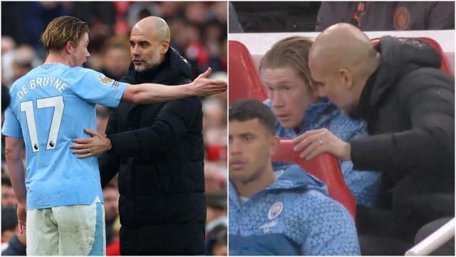 La tensa charla entre De Bruyne y Pep Guardiola