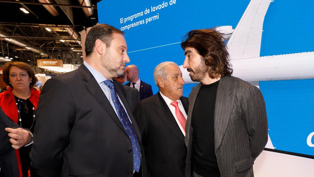 José Luis Ábalos, Juan José Hidalgo y Javier Hidalgo, minutos antes de la reunión secreta del ministro, Aldama y el consejero delegado de Globalia. 23 de enero de 2020.