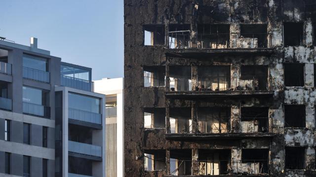 Detalle del inmueble incendiado.