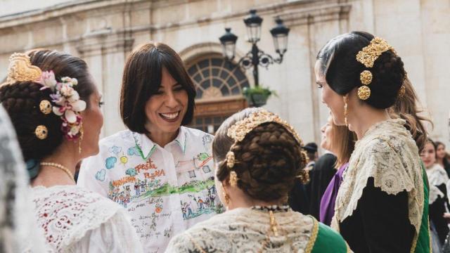 La ministra Diana Morant en las fiestas de Castellón. EE