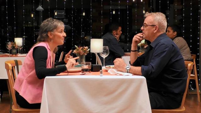 Rosa y Roge en 'First Dates'.