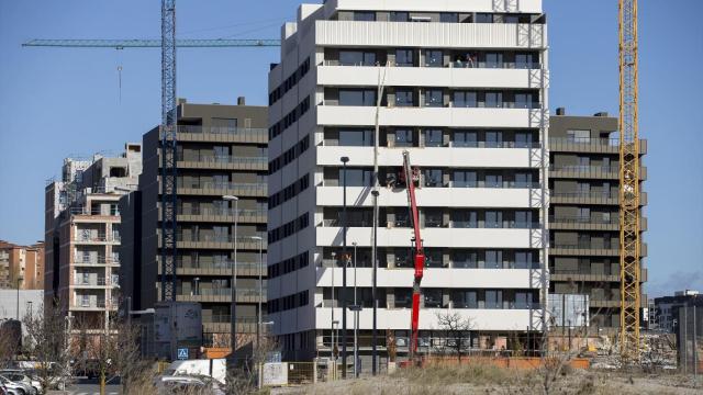 Bloque de edificios en Pamplona.