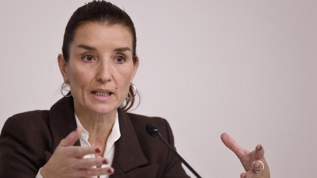 La portavoz del Consell, Ruth Merino, este martes tras la reunión del pleno.