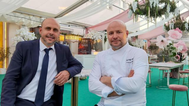 Los hermanos Teo y Alfonso Mira, este martes en Aspe.