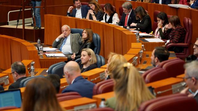 El consejero de Cultura, Gonzalo Santonja, en el pleno de las Cortes de este miércoles.