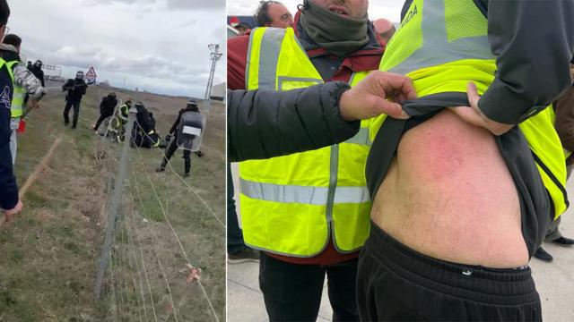 Imágenes de los hechos acaecidos en la AP-6