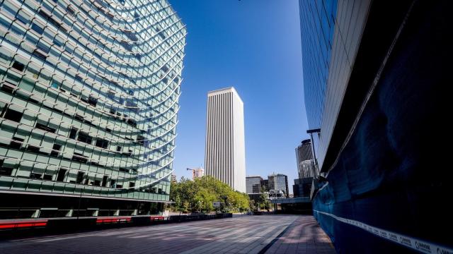 Fachada de la Torre Picasso, edificio propiedad de Pontegadea.