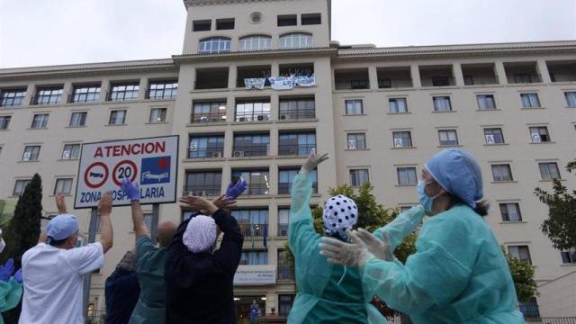 Una imagen del último aplauso sanitario, en mayo de 2020.