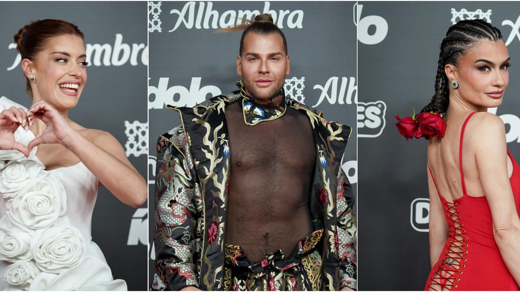 Dulceida, Eduardo Navarrete y Madame de Rosa en un fotomontaje de EL ESPAÑOL.