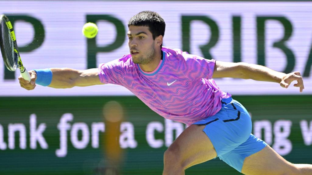 Carlos Alcaraz, en el Masters 1.000 de Indian Wells 2024
