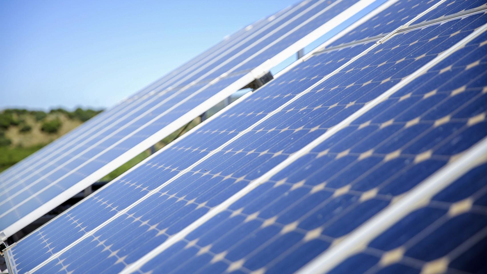 Unos paneles solares.