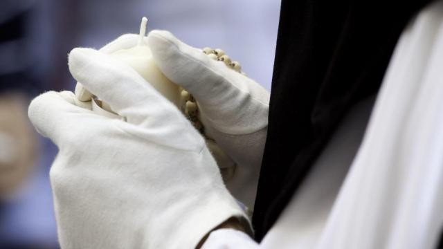 Imagen de archivo de un nazareno en Semana Santa.