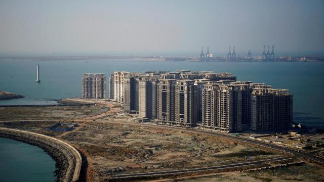 Edificios sin terminar de construir propiedad de Evergrande.