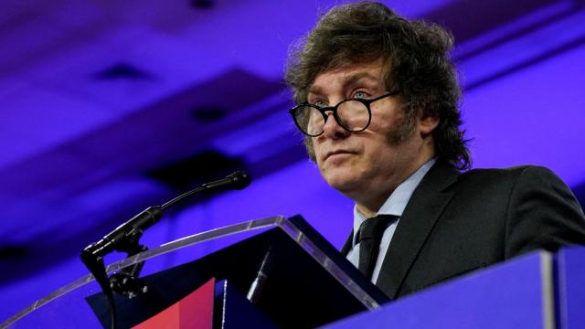 Javier Milei en la Conferencia de Acción Política Conservadora (CPAC) en Maryland.