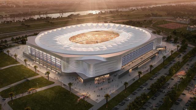 Así quedaría el Estadio de la Cartuja, según la imagen presentada por Juanma Moreno.