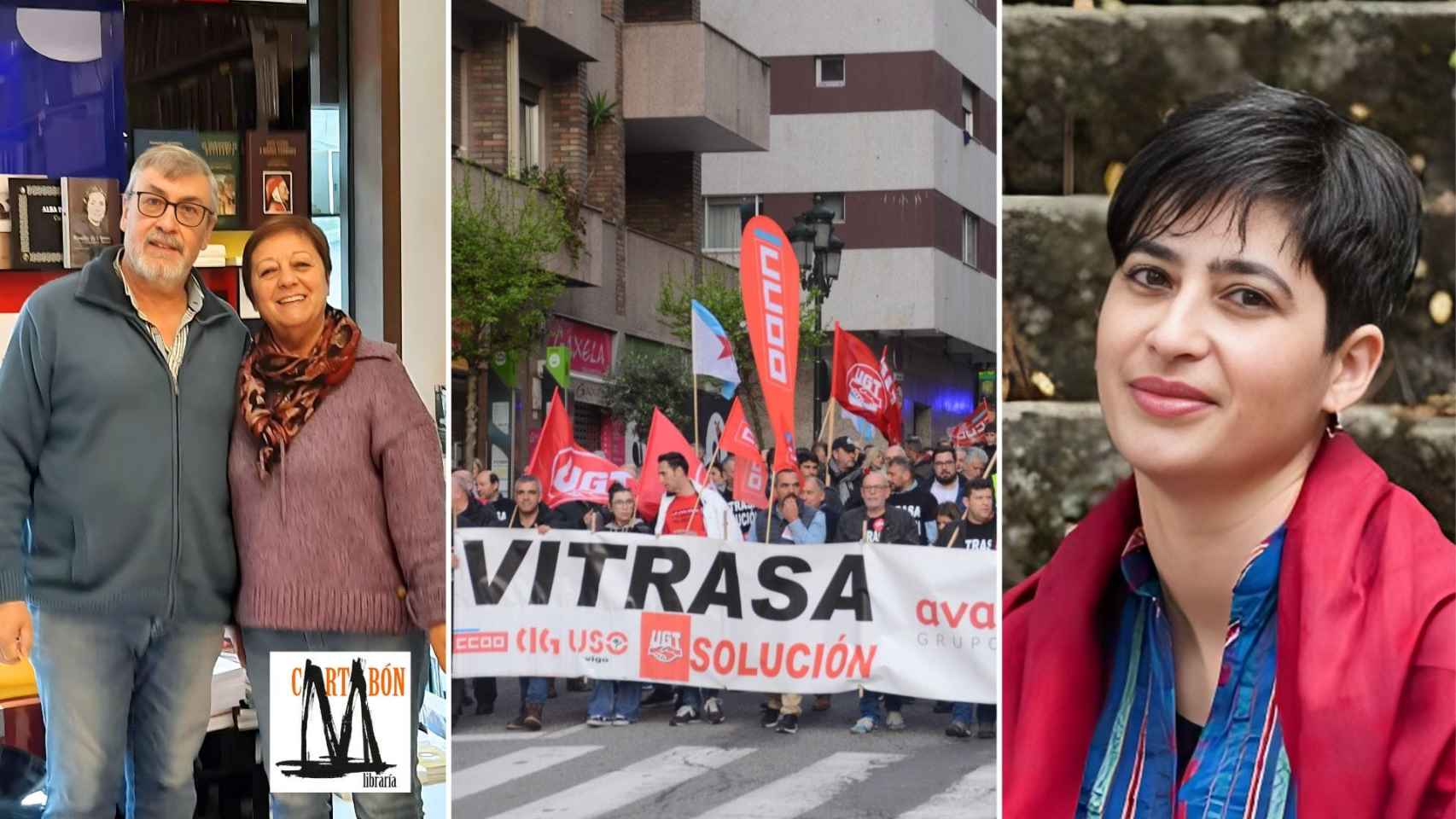 Librería Cartabón, Comité de Empresa de Vitrasa y María Reimóndez.
