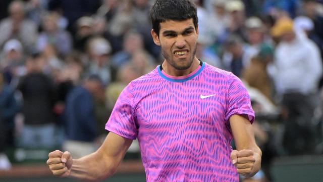 Carlos Alcaraz, en el torneo de Indian Wells.